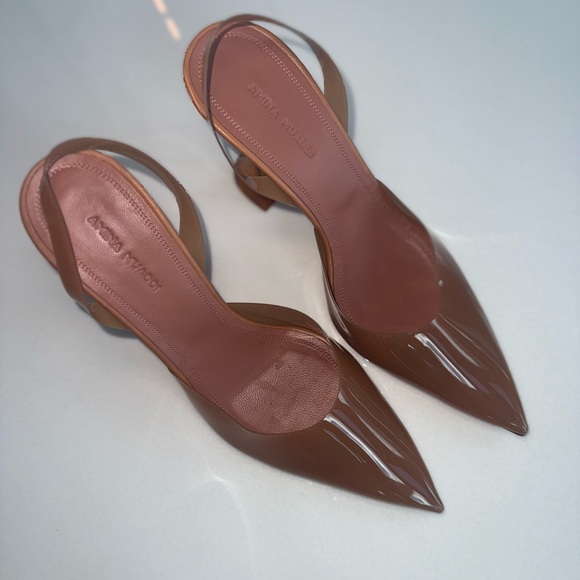AMINA MUADDI- Holli Glass 95 PVC sling back pump-EU 38- worn once!! - Picture 11 of 11